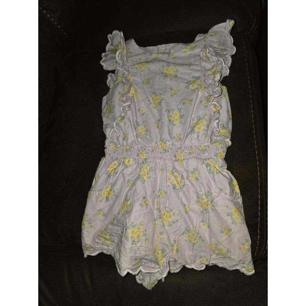 Janie and jack fleur-ever in style floral spring Easter romper‎ outfit size 7